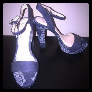 Jessica Simpson Denim Sandals.